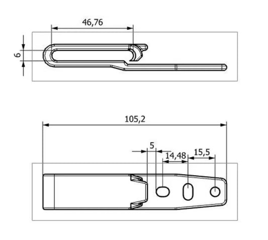 Polymer belt clips from MRA-IL for belts up to 1.75 inches wide and 6mm thick, suitable for small, rigid belts.
