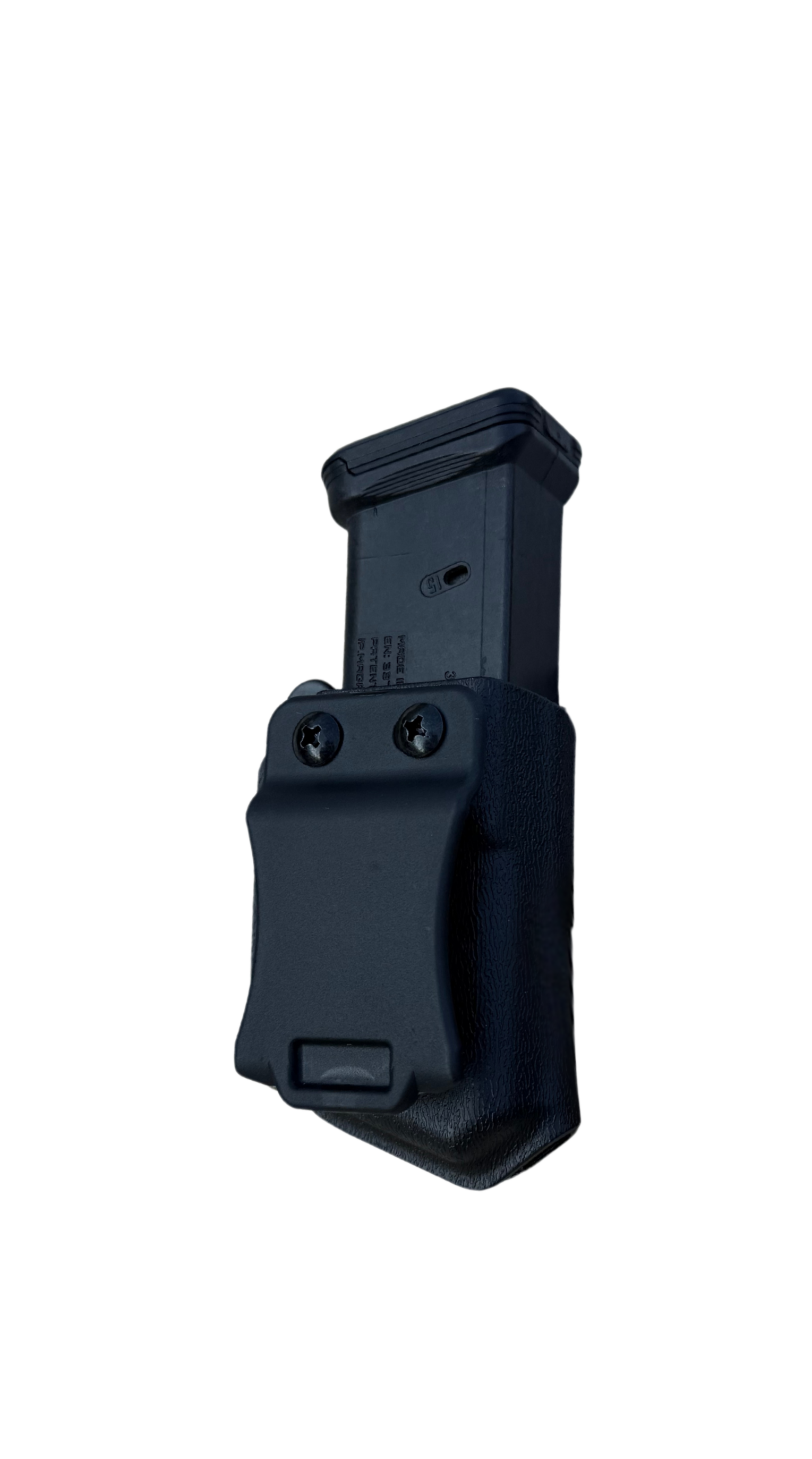 פונדה למחסנית לאקדח נרתיק למחסנית , בתמונה רואים פונדה פנימית וחיצונית עם מחסנית לאקדח