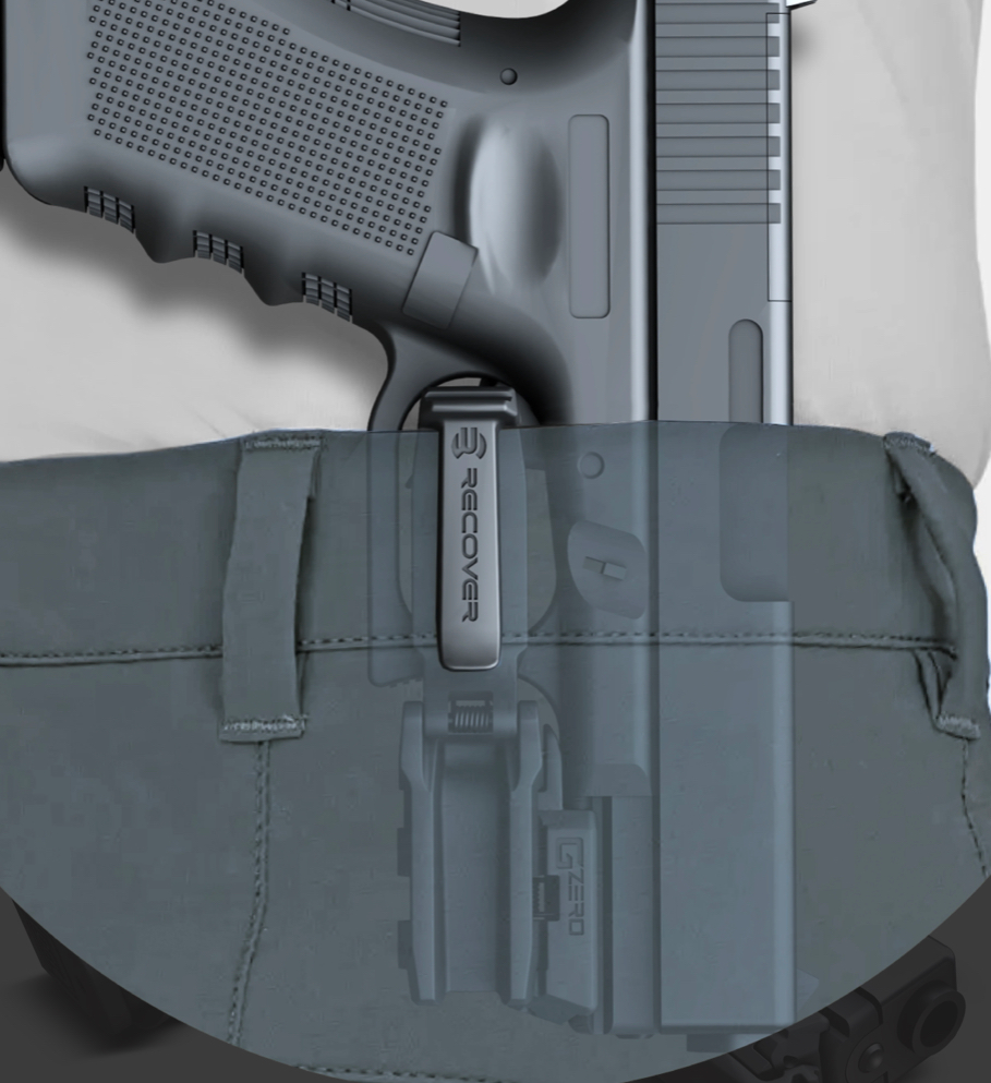MRA-IL G ZERo internal slide holster for rail guns, shown attached to firearm in preliminary sale image.