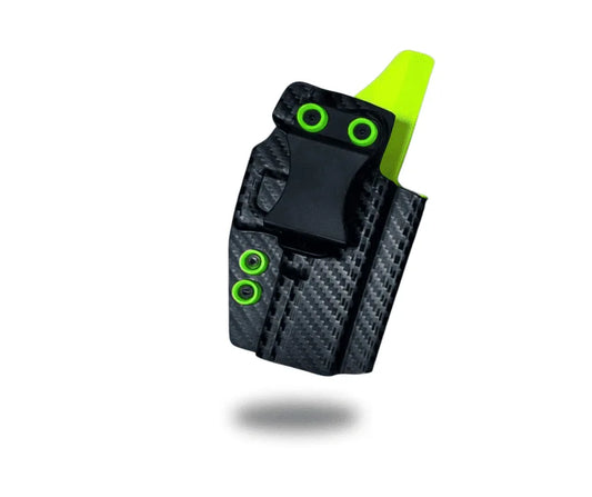 MRA-IL internal pistol holster with carbon-like exterior and interior, available in various colors, designed for secure firearm carry.